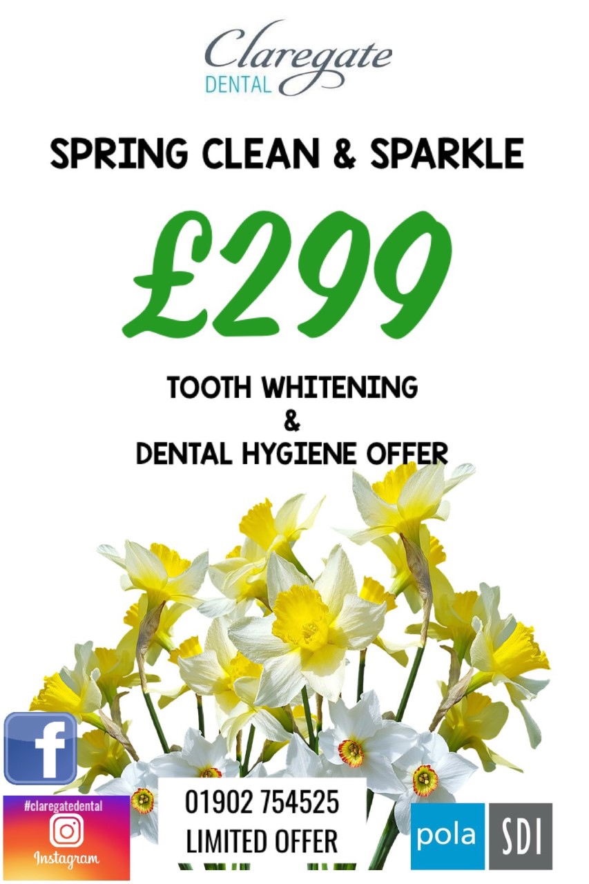 Infographic for Claregate Dental about their latest offers