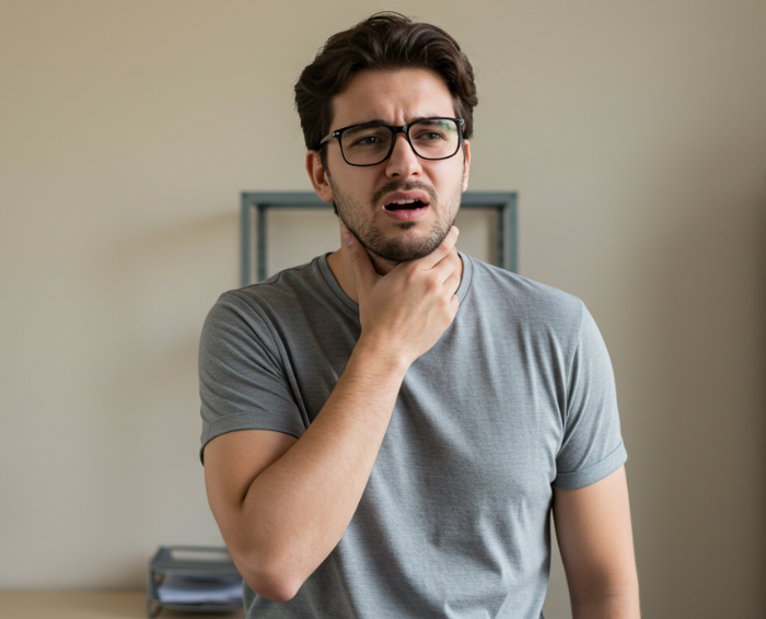 man struggling with mouth pain before visiting claregate dental for gum disease